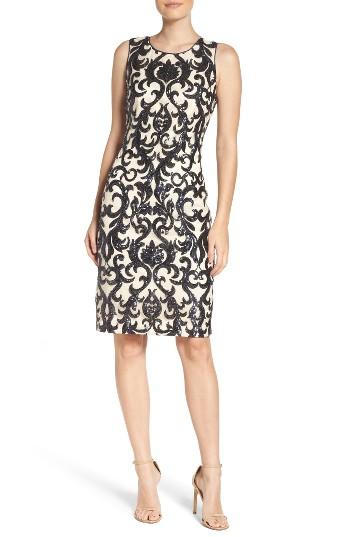 Women's Vince Camuto Mesh Sheath Dress - Blue