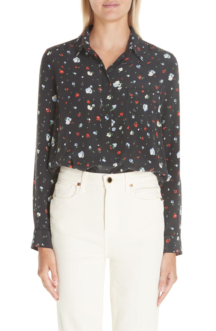 Women's Ganni Nolana Silk Shirt