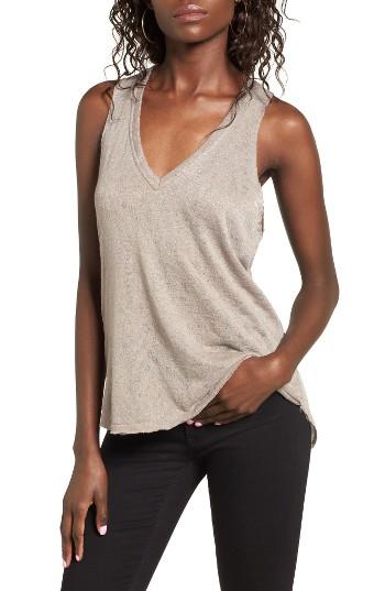 Women's Pst By Project Social T Raw Edge Tank - Beige