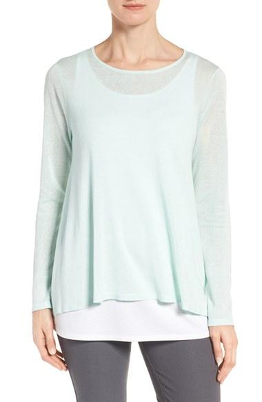 Women's Eileen Fisher Silk & Organic Linen Sweater