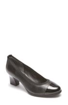 Women's Rockport Esty Luxe Cap Toe Pump M - Black