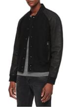 Men's Allsaints Elton Regular Fit Bomber Jacket - Black