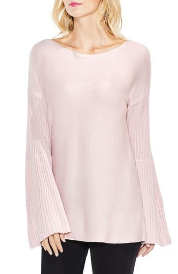 Women's Vince Camuto Bell Sleeve Ribbed Sweater - Pink