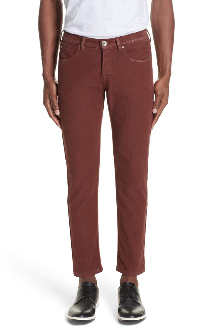 Men's Eleventy Slim Fit Stretch Cotton Five Pocket Trousers