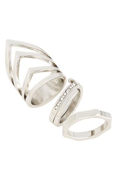 Women's Topshop Set Of 3 Rings