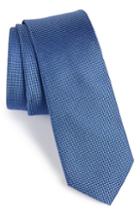 Men's Nordstrom Men's Shop Oxford Solid Silk Skinny Tie, Size - Blue