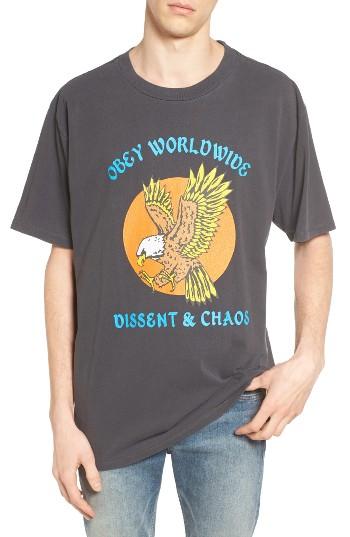 Men's Obey Eagle Dissent & Chaos Graphic T-shirt