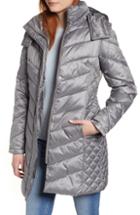 Women's Kenneth Cole New York Mixed Quilting Puffer Jacket - Grey