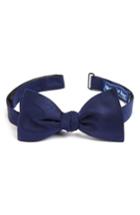 Men's The Tie Bar Silk Solid Bow Tie, Size - Blue
