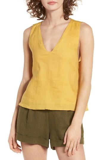 Women's Moon River Linen Tie Back Tank