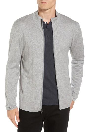 Men's James Perse Mock Neck Zip Sweatshirt (xxl) - Grey