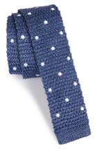 Men's The Tie Bar Scramble Dot Knit Silk Skinny Tie