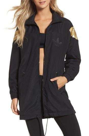 Women's Adidas Archive Long Track Jacket - Black