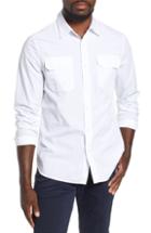 Men's Ag Benning Slim Fit Utility Shirt, Size - White