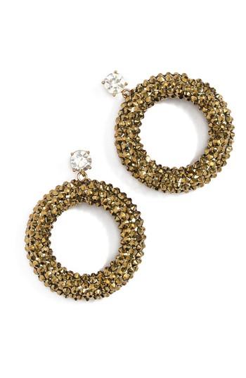 Women's J.crew Sparkle Drop Hoop Earrings