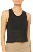 Women's Alo Track Crop Tank - Black