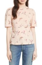 Women's Rebecca Taylor Natalie Fleur Silk Jersey Top - Pink
