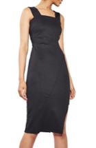 Women's Topshop Cutout Midi Dress Us (fits Like 10-12) - Black