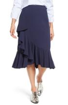 Women's Halogen Ruffled Knit Skirt - Blue