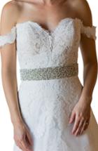 Women's Untamed Petals By Amanda Judge Lucky Crystal & Imitation Pearl Belt, Size - Silver