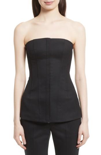 Women's Theory Tuxedo Bustier Top - Black