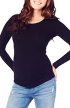 Women's Ingrid & Isabel Textured Knit Maternity Sweater - Black