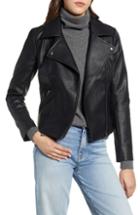 Petite Women's Halogen Moto Jacket P - Black