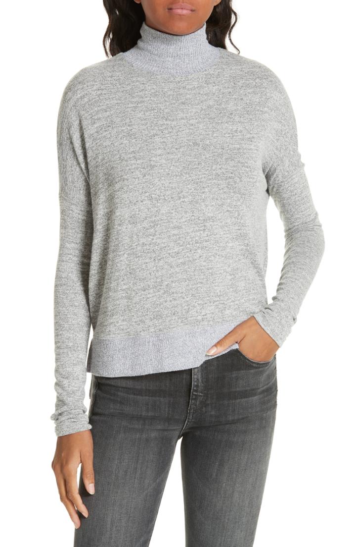 Women's Rag & Bone/jean Bowery Knit Turtleneck, Size - Grey