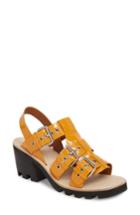 Women's Jeffrey Campbell Riveter Lugged Buckle Sandal M - Yellow