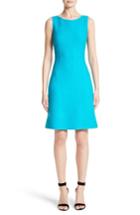 Women's St. John Collection Clair Knit A-line Dress - Blue/green