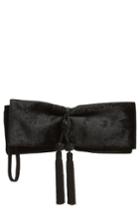 Badgley Mischka Carbon Velvet Clutch - Black