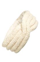Nirvanna Designs Veronica Cabled Wool Headband, Size - White