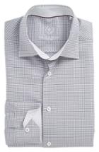 Men's Bugatchi Trim Fit Check Dress Shirt .5 - Black