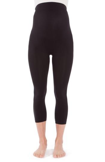 Women's Modern Eternity 2-pack Seamless Maternity Capri Leggings - Black