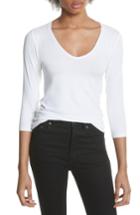 Women's Majestic Filatures Flat Edge V-neck Tee - White