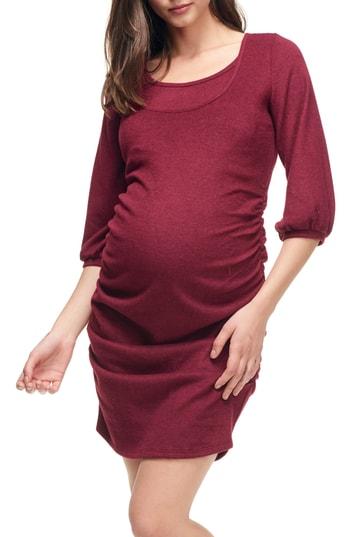 Women's Maternal America Maternity/nursing Dress - Burgundy