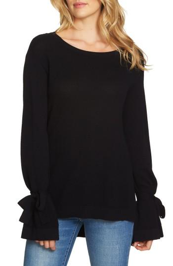 Women's 1.state Tie Sleeve Sweater - Black