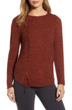 Women's Nic+zoe Braided Up Sweater - Brown