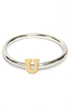 Women's Jane Basch Two-tone Initial Ring