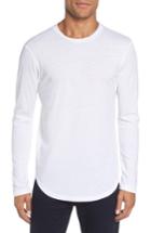 Men's Goodlife Scalloped Hem Long Sleeve T-shirt, Size - White