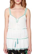 Women's Willow & Clay Embroidered Tank - White