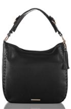Brahmin Eva Pebbled Leather Hobo Bag - Black