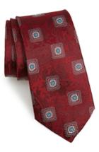 Men's Nordstrom Men's Shop Baird Medallion Silk Tie, Size - Red