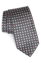 Men's Salvatore Ferragamo Giuliet Print Silk Tie, Size - Grey