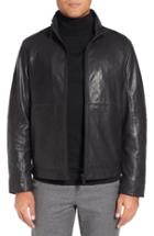Men's Calibrate Black Leather Jacket