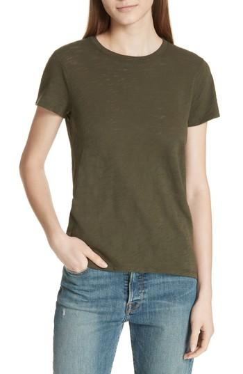 Women's Atm Anthony Thomas Melillo 'schoolboy' Cotton Crewneck Tee - Green
