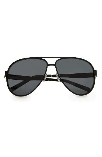 Men's Topman 59mm Aviator Sunglasses - Black
