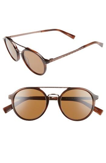 Men's Ermenegildo Zegna Retro 50mm Sunglasses - Havana/ Light Bronze/ Brown