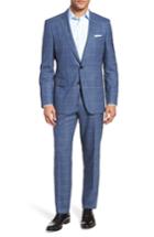 Men's Boss Huge/genius Trim Fit Windowpane Wool Suit