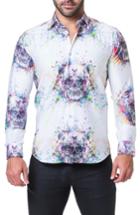 Men's Maceoo Fibonacci Spectre Print Sport Shirt (s) - White